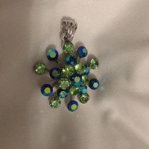 Green crystals pendant
